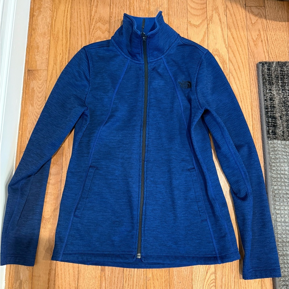 The North Face size s/p blue full zip jacket